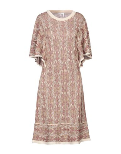Chloé Short Dress In Beige