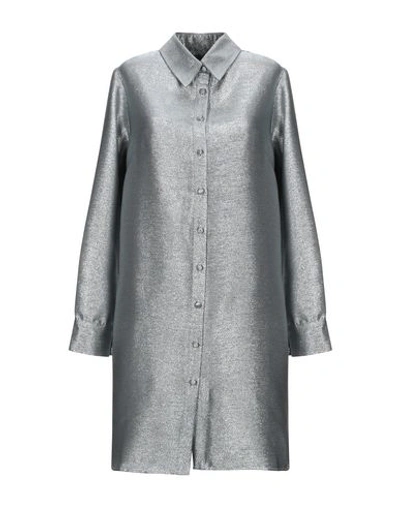 Florence Bridge Shirt Dress In Silver