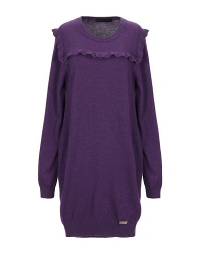 Alessandro Dell'acqua Short Dress In Purple