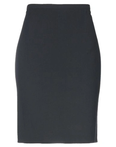 Armani Collezioni Knee Length Skirt In Black