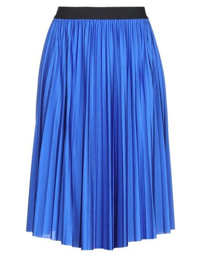 Pinko Knee Length Skirt In Bright Blue