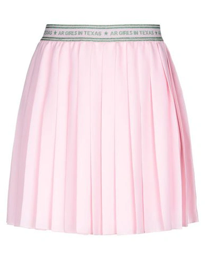 American Retro Knee Length Skirt In Pink