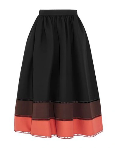 Fendi Midi Skirts In Black
