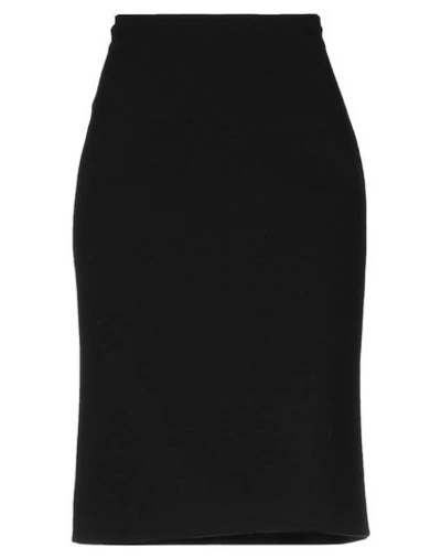 Armani Collezioni Knee Length Skirt In Black