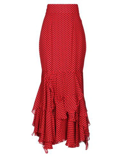 Milly Maxi Skirts In Red