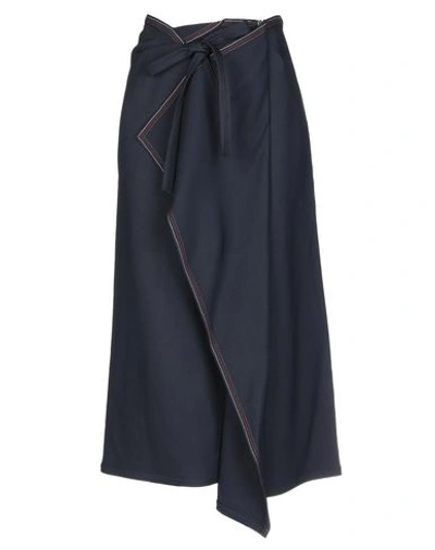 Roland Mouret Midi Skirts In Dark Blue
