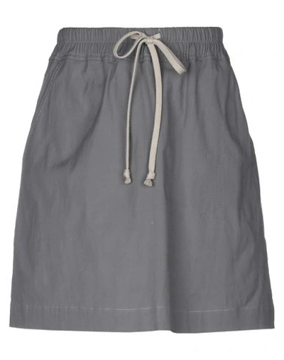Rick Owens Drkshdw Mini Skirt In Grey