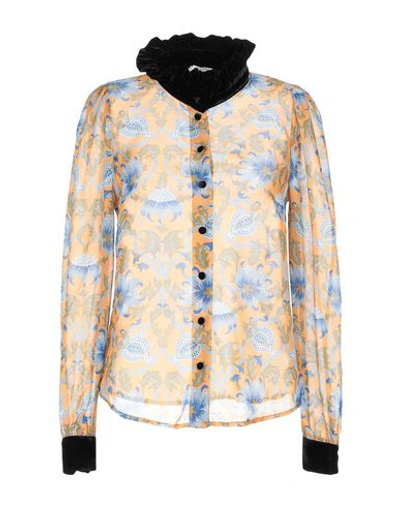 Manoush Floral Shirts & Blouses In Ocher