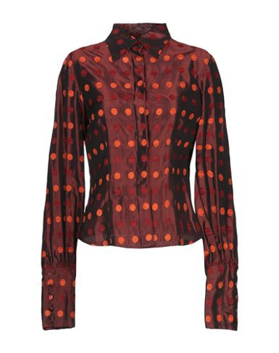 Alviero Martini 1a Classe Patterned Shirts & Blouses In Maroon