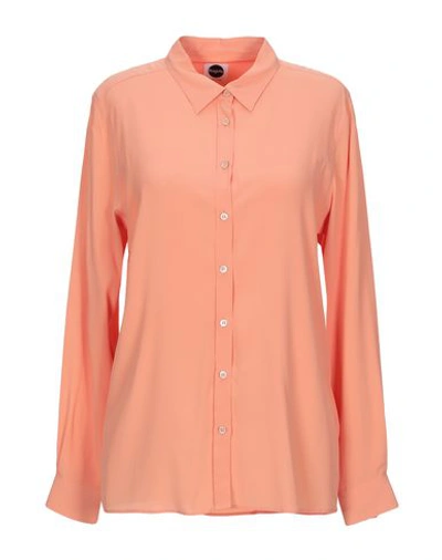 Bagutta Solid Color Shirts & Blouses In Apricot