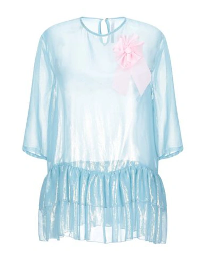 Alcoolique Blouse In Sky Blue