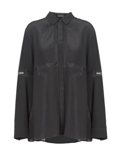Versace Silk Shirts & Blouses In Black