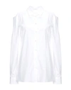 Maison Margiela Solid Color Shirts & Blouses In White