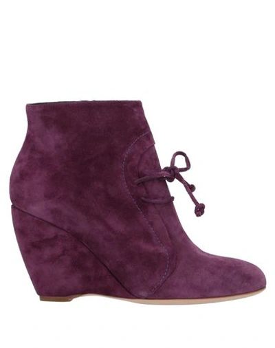 Rupert Sanderson Ankle Boot In Purple