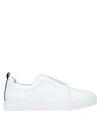 Pierre Hardy Laceless Leather Low-top Sneakers In White