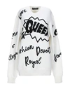 Dolce & Gabbana White Wool Knit Crew Neck Pullover Sweater In White