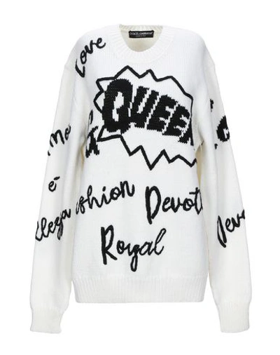 DOLCE & GABBANA DOLCE & GABBANA WOMAN SWEATER WHITE SIZE 4 WOOL, VIRGIN WOOL,39976236OV 5