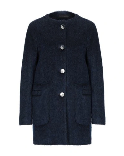 Alessandro Dell'acqua Coat In Dark Blue