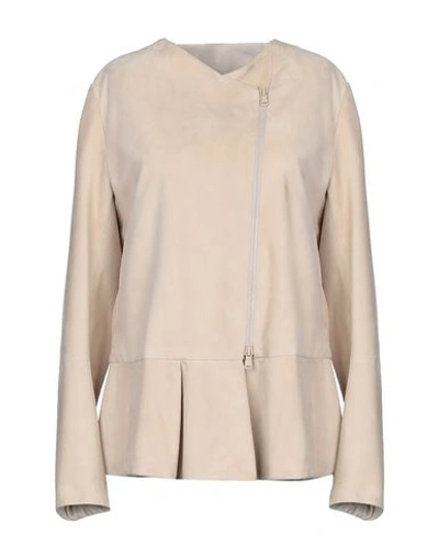 Brunello Cucinelli Biker Jacket In Beige