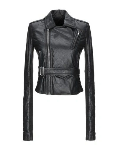 Rick Owens Biker Jacket In Black