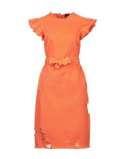 Marco Bologna Knee-length Dress In Orange