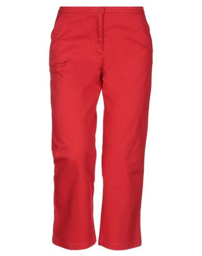 Calvin Klein Denim Pants In Red