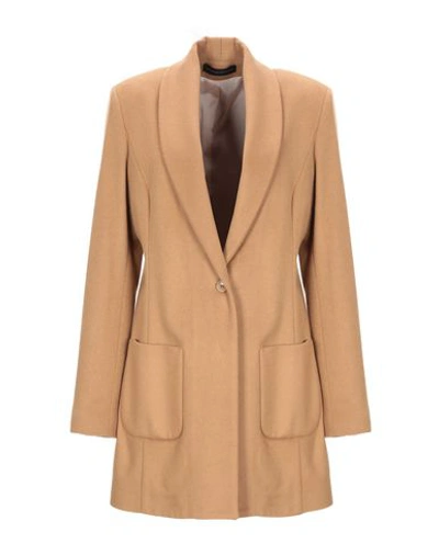 Alessandro Dell'acqua Full-length Jacket In Camel