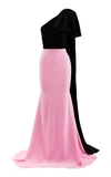 ALEX PERRY ANDERSON TWO-TONE CREPE GOWN,759688