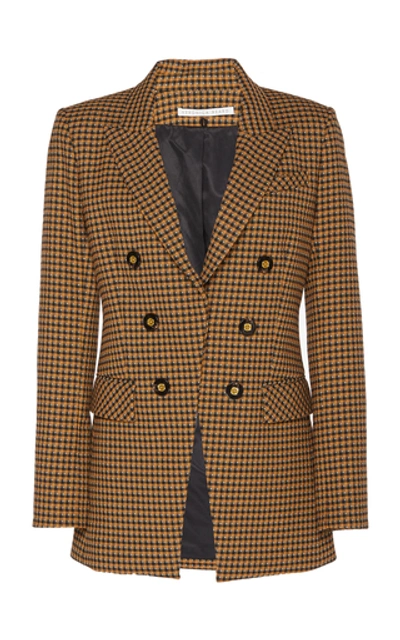 Veronica Beard Fortuna Dickey Double-breasted Blazer In Brown