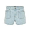 Apc Roma Mid-rise Denim Shorts In Blue