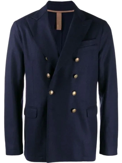 Eleventy Double-breasted Blazer - 蓝色 In Blue