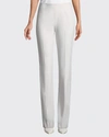 Polo Ralph Lauren Alandra Straight-leg Wool Pants In Ivory