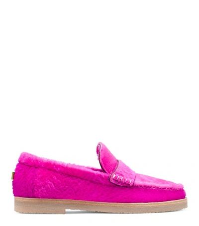 Stuart Weitzman The Bromley In Flamingo Pink Shearling