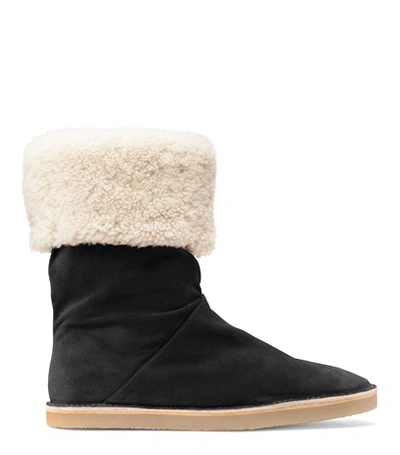 Stuart Weitzman The Nata Bootie In Black Sport Suede