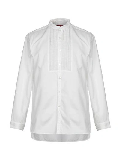 Sage De Crêt Solid Color Shirt In White