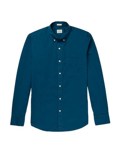 Jcrew Solid Color Shirt In Blue