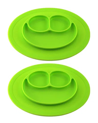 1947 Kitchen 2-pack Silicone Feeding Placemat & 3-section Plate In Green