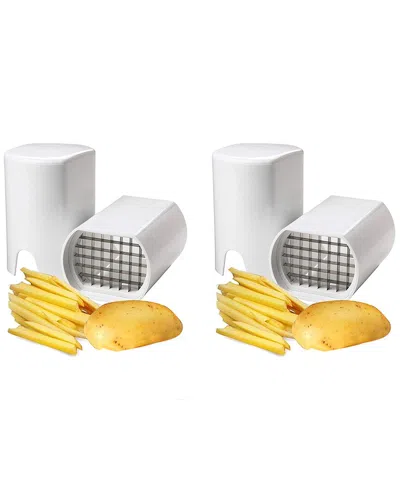 1947 Kitchen 2pc French Fry Cutter & Vegetable Dicer In White