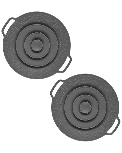 1947 Kitchen Pack Of 2 Boil-over Spill Stopper Lids In Gray