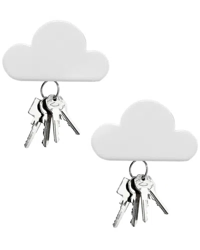 1947 Kitchen Pack Of 2 Cloud-shaped Magnetic Key Rack In Silver