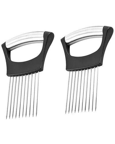 1947 Kitchen Pack Of 2 Multipurpose Stainless Steel Slicer Holders In Black