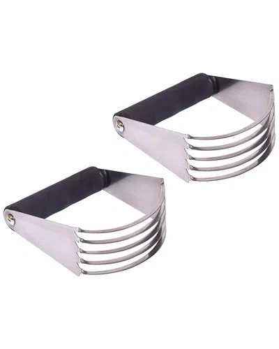 1947 Kitchen Pack Of 2 Stainless Steel Pastry Cutter & Dough Blenders In Blue