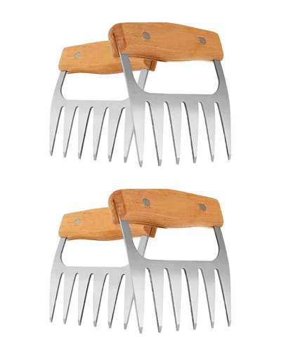 1947 Kitchen Set Of 2 Meat Shredding Claws With Wooden Handles In Multi