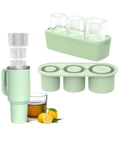 1947 Kitchen Silicone Cylinder Ice Maker Tray In Green