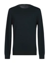 Zanone Man Sweater Deep Jade Size 46 Virgin Wool, Cotton In Green