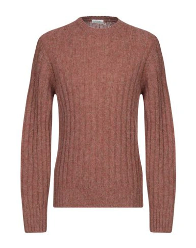 Authentic Original Vintage Style Sweater In Rust