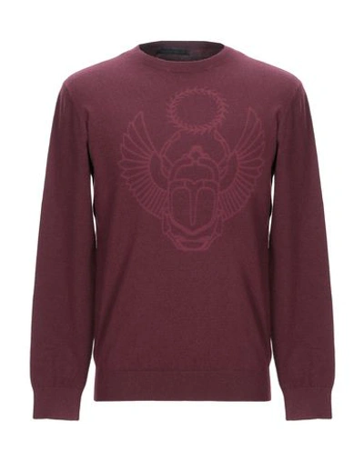 Frankie Morello Sweaters In Maroon