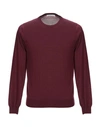 Grey Daniele Alessandrini Sweater In Maroon