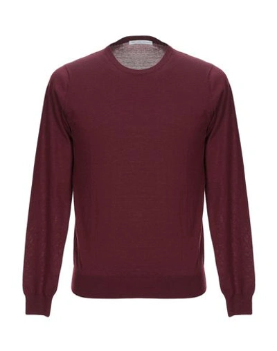 Grey Daniele Alessandrini Sweater In Maroon