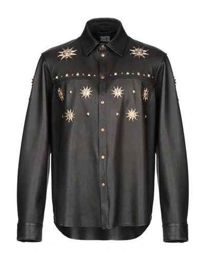 Fausto Puglisi Leather Jacket In Black